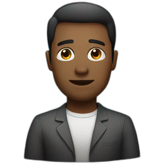 Man with tv emoji