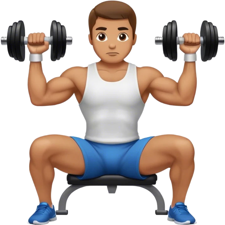 man seated dumbbell wrist curl emoji