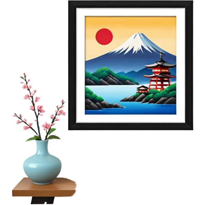 thumbnail picture mac os, painting on wall, japan emoji
