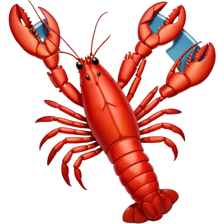 cooked lobster on a plate, no lemon, no herbs emoji