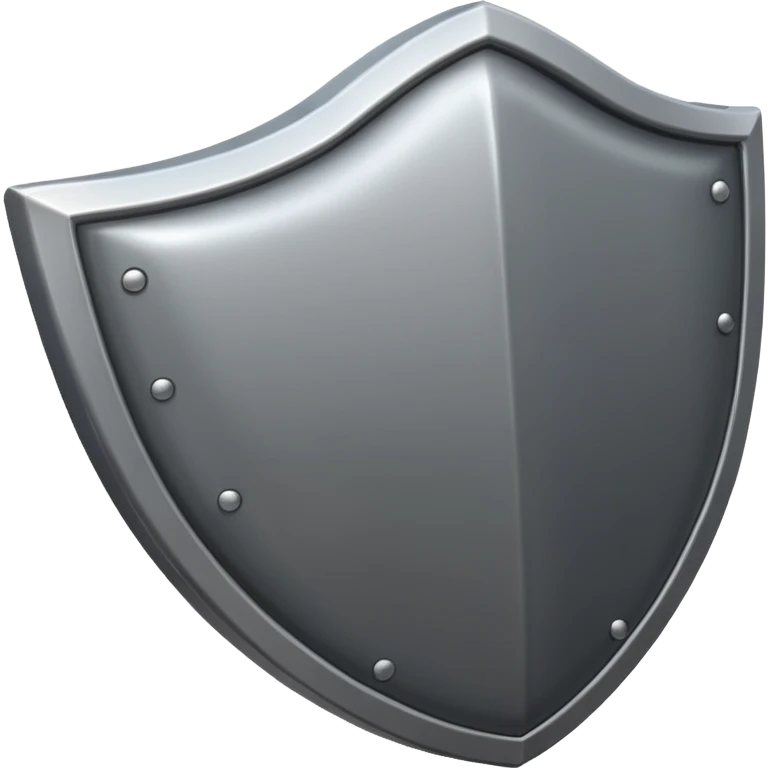 Steel gray shield with bicep flex icon emoji