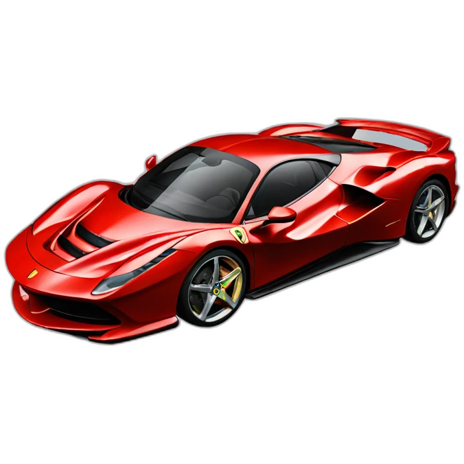 Hiperrealist-Ferrari SF90 in red front view emoji