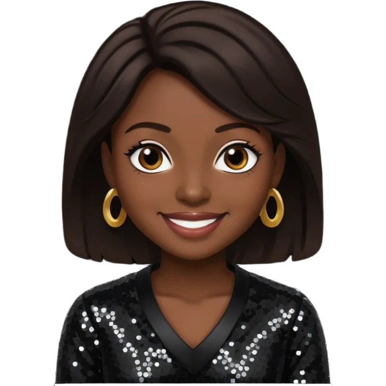 K-Ci from Jodeci/K-Ci & JoJo with dark brown, black sequin outfit emoji