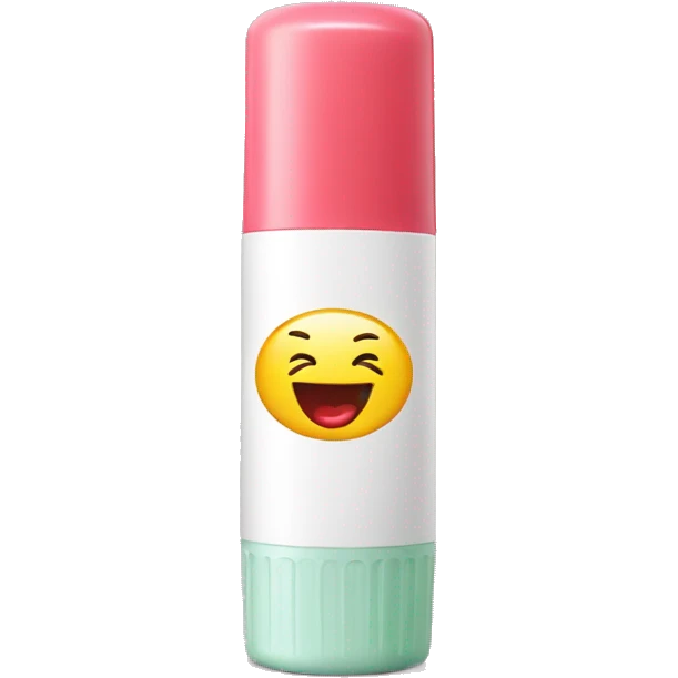 lip balm with label emoji