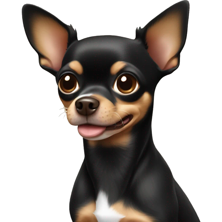 Black an brown chihuahua emoji