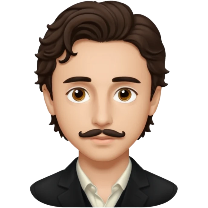 Timothée Chalamet with mustache emoji
