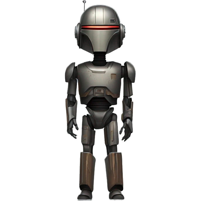 Bounty hunter droid. Show full body  emoji