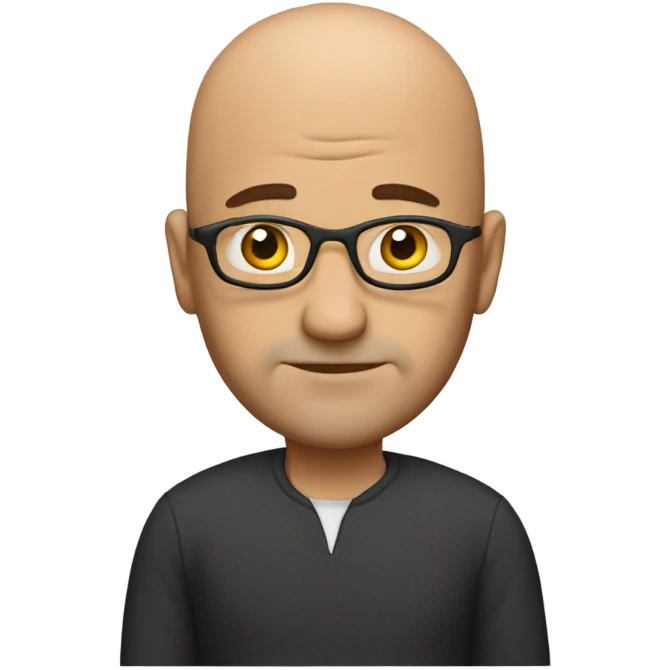 A bald men with barb emoji
