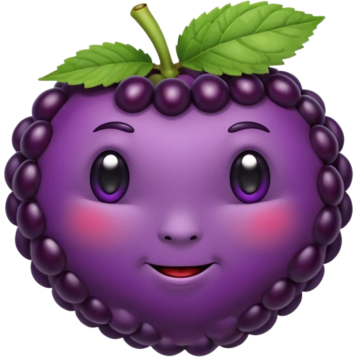 Black berry fruit with butt cheeks shown emoji