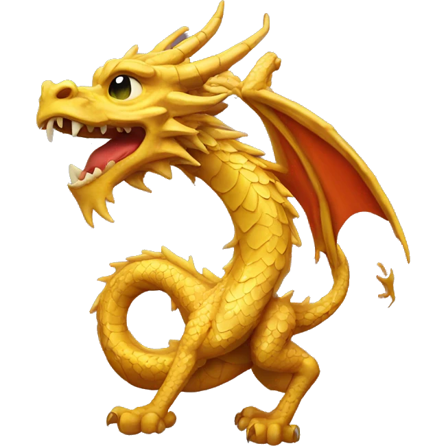 Golden dragon emoji