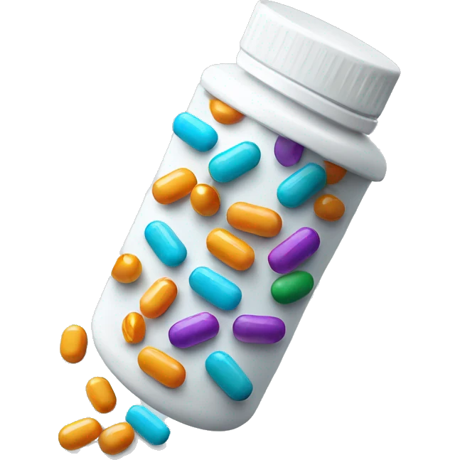 pills spilling from pill bottle emoji