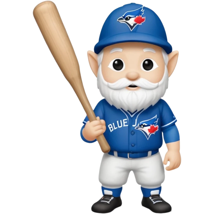 Toronto Blue Jays gnome holding a bat emoji
