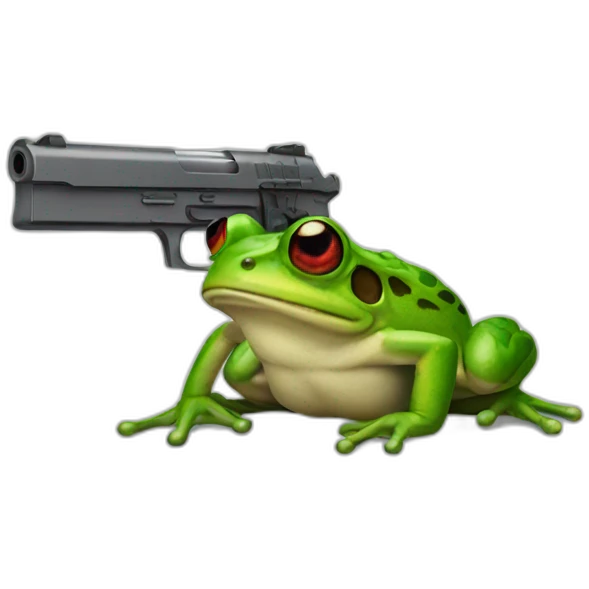 Gun frog emoji