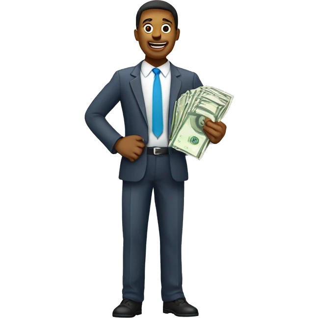 A person that show insurance about moneyback guarantee emoji