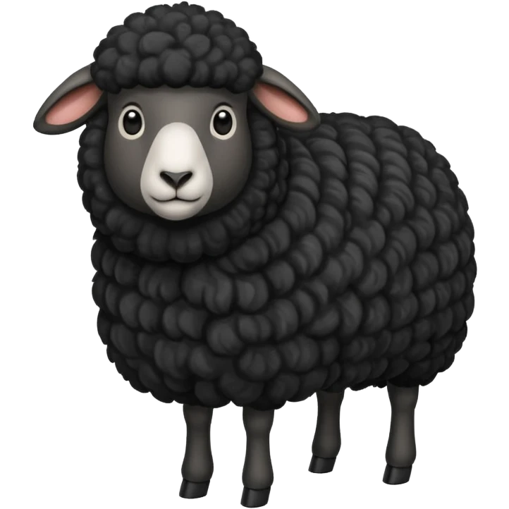 black sheep emoji with black wool emoji