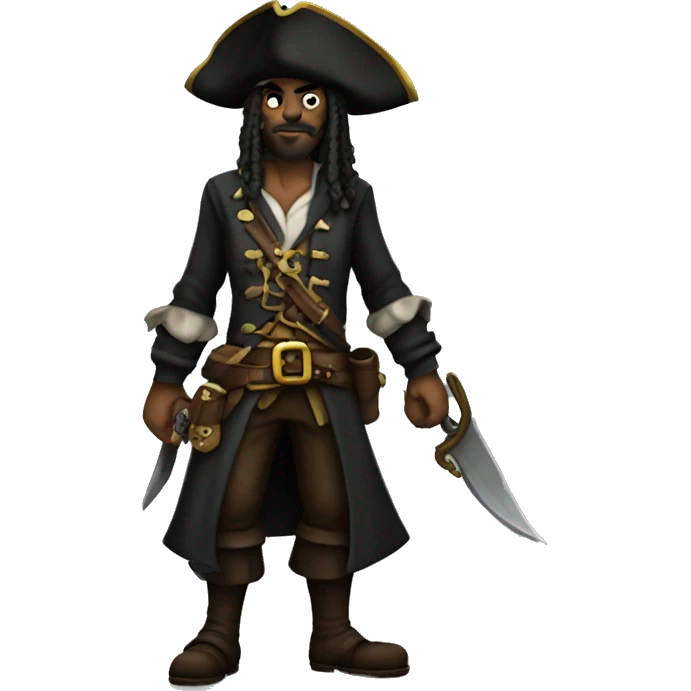 full body view of a pirate rogue emoji