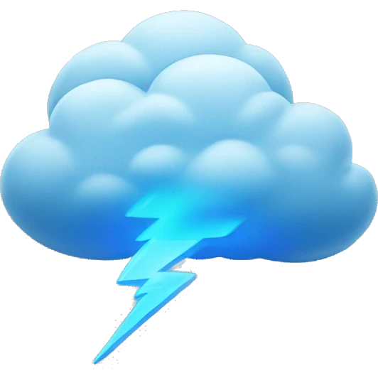 thunder cloud blue light emoji