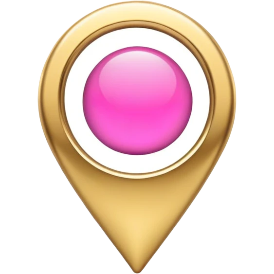 pink and gold location pin  emoji