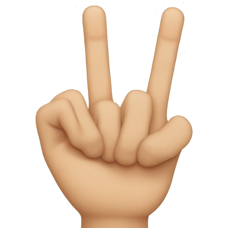 all fingers up except the middle finger emoji