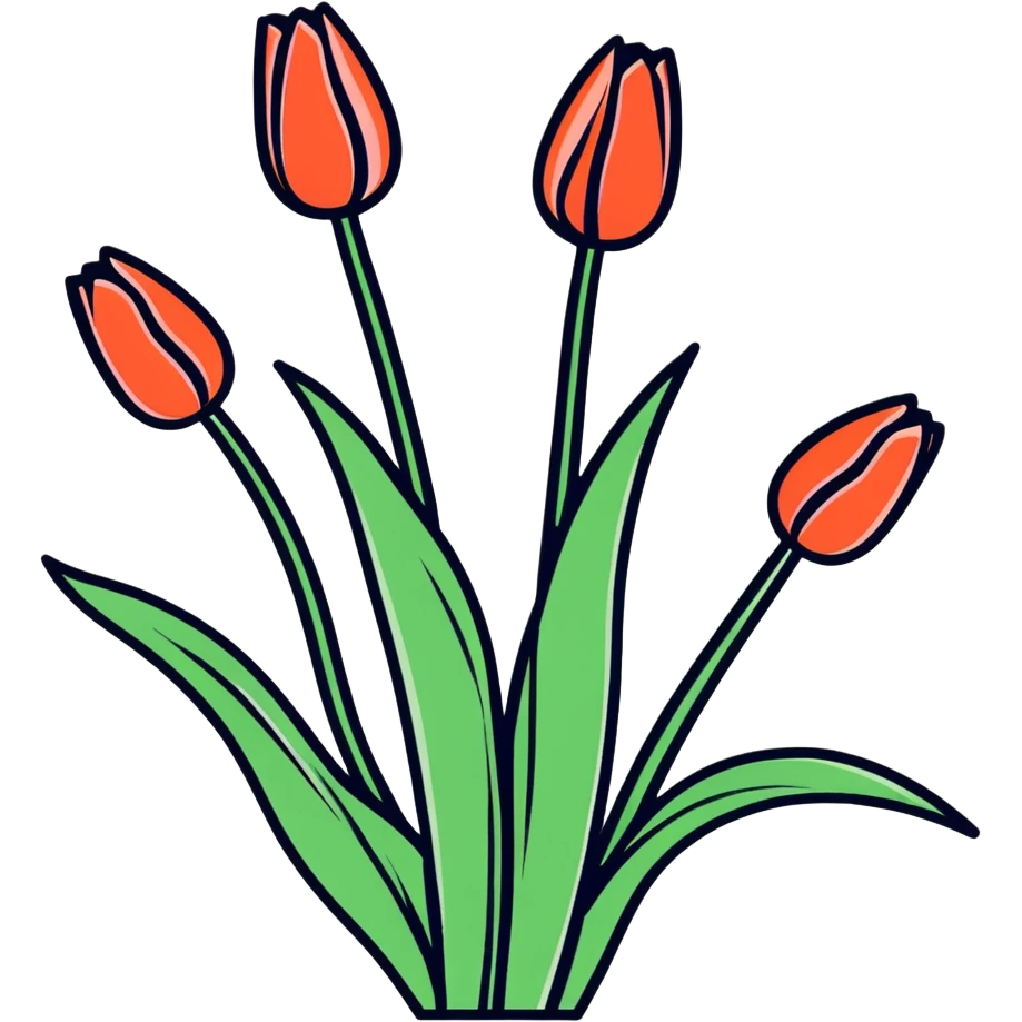 Tulips emoji