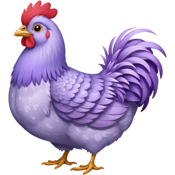 Lavender ameraucana  fluffy hen emoji