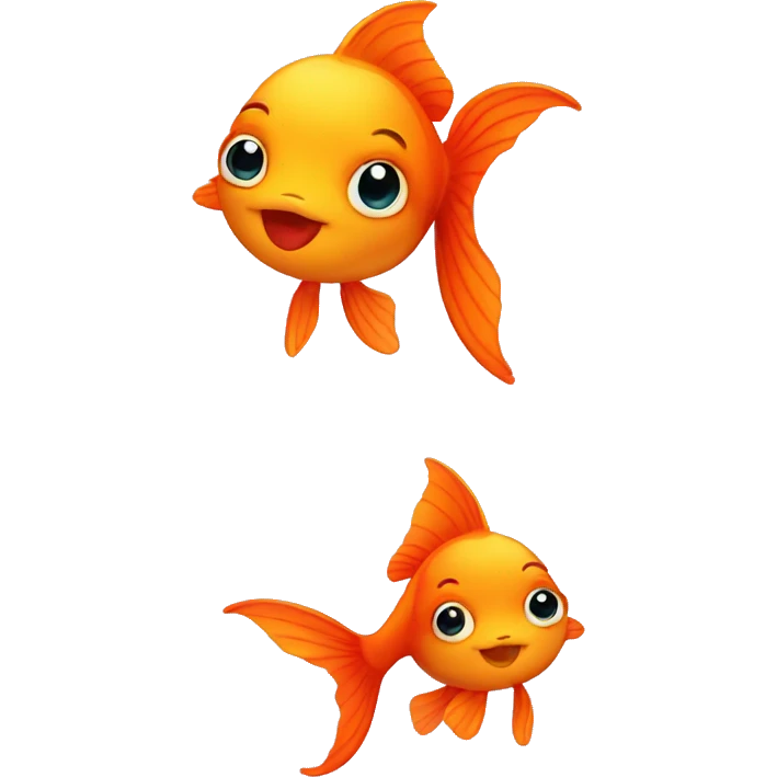 cute goldfish in love emoji