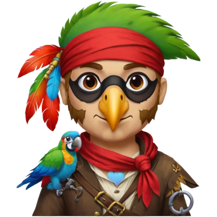 pirate and parrot emoji