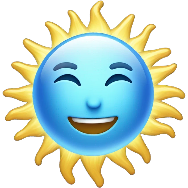 Freezing sun emoji