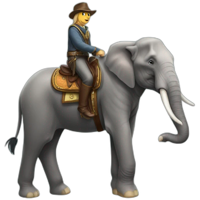 Elephant on a horse emoji