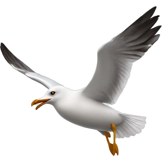 flying seagull emoji