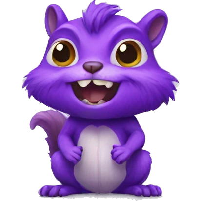 purple squirrel monster emoji
