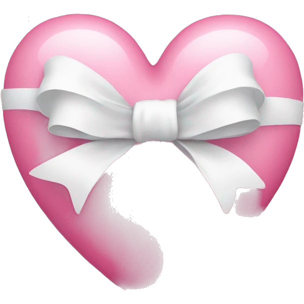 pink heart with white bow emoji