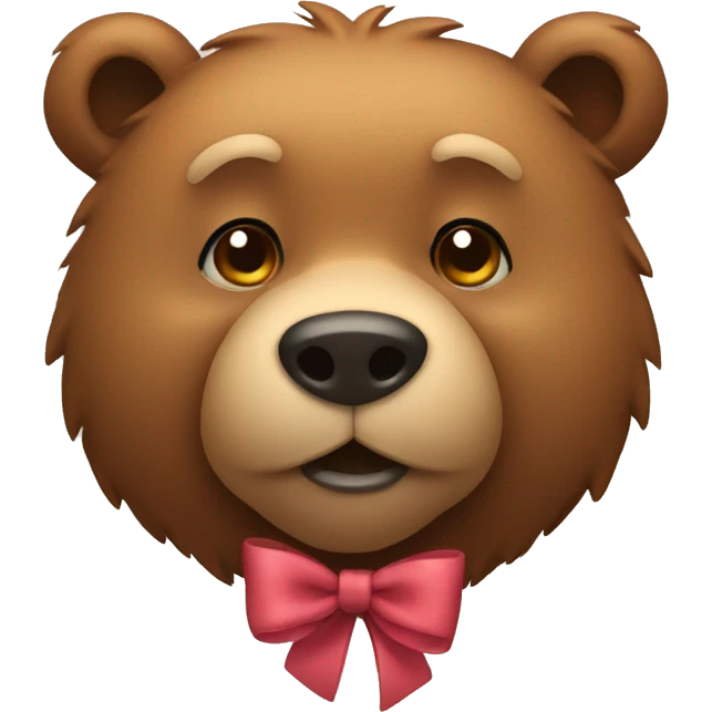 Bear with a bow emoji