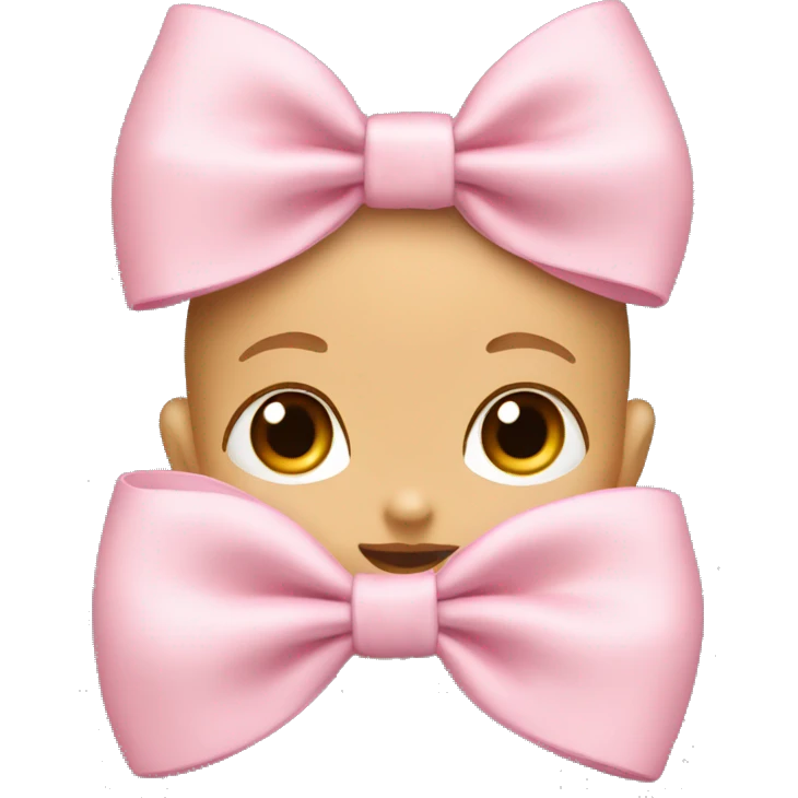 Baby pink bow emoji