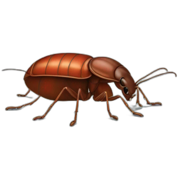 bedbug with long hair and Telefon emoji