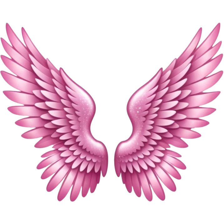 Sparkly little soft pink pony wings. Only left and right wings without pony. emoji