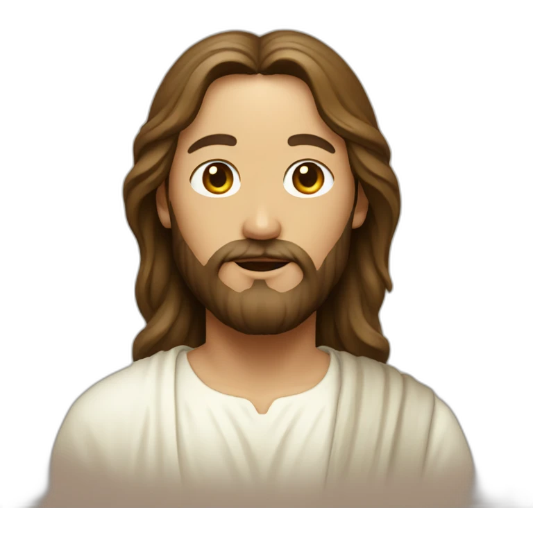 Jesus shows a Korean heart emoji