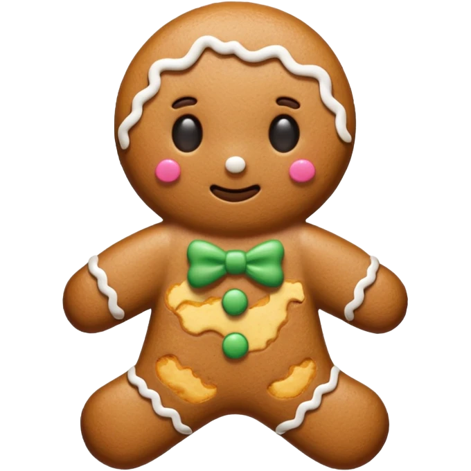 gingerbread with no eyes emoji