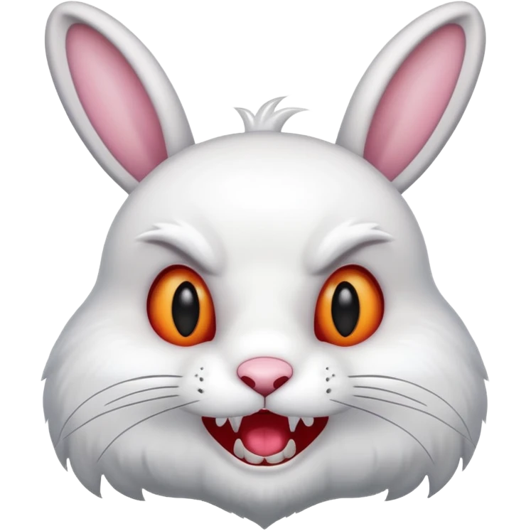 A bunny with a evil smile emoji