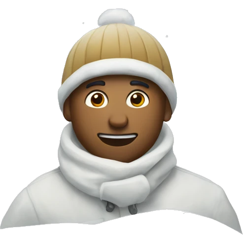monoskier on snow emoji