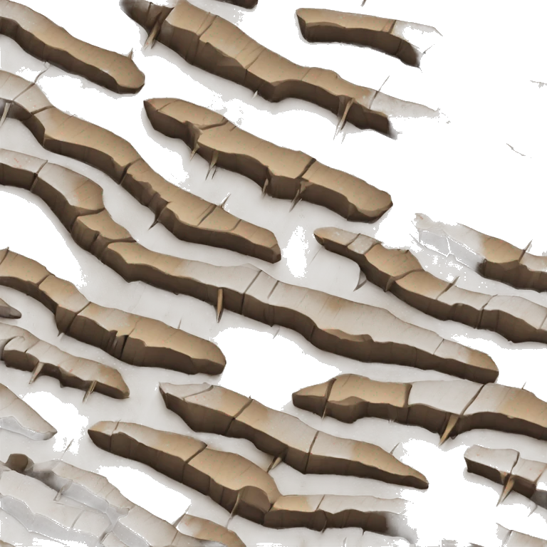 cracked earth with wood spikes coming out  emoji
