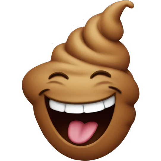 Poop laughing  emoji