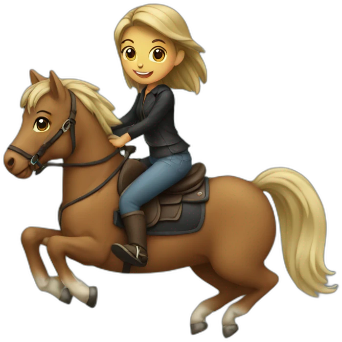girl riding emoji