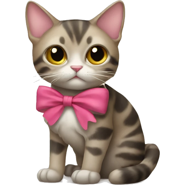 Cat with a bow emoji