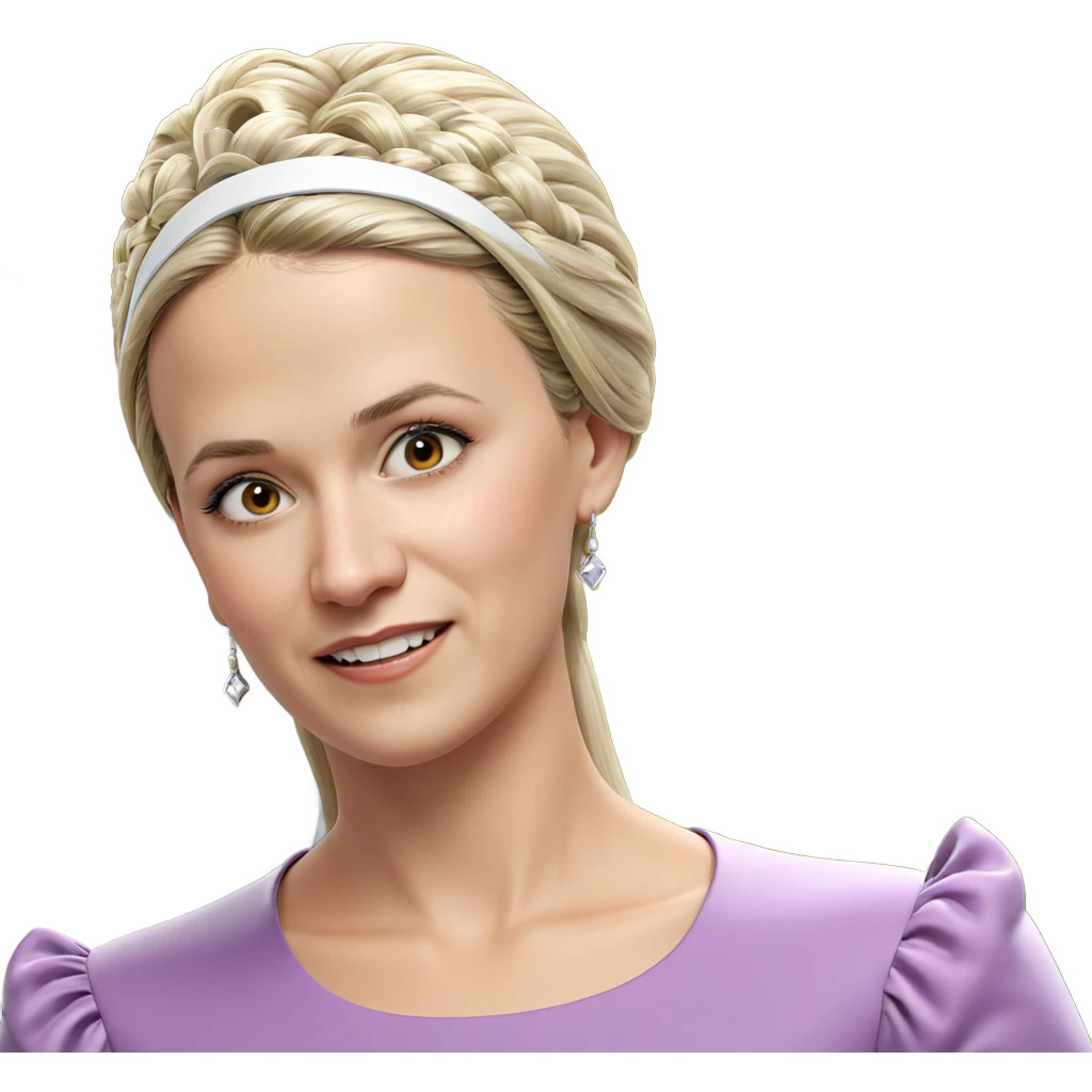 realistic girl in elegant dress emoji