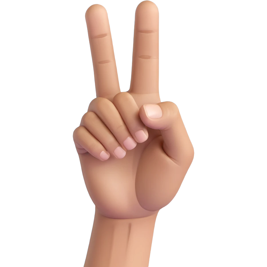 middle finger, Microsoft Teams 3D emoji style, realistic hand, medium skin tone, clear gesture, no background emoji