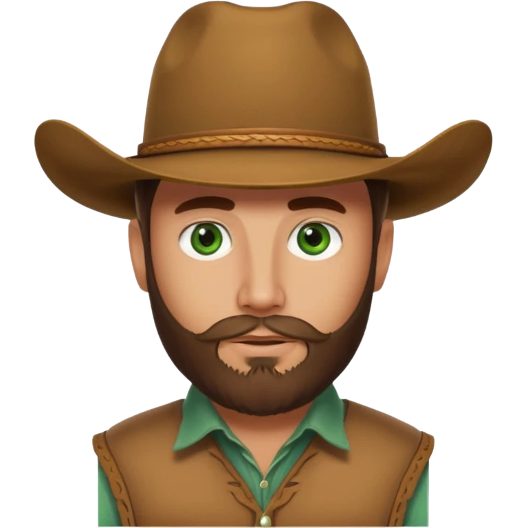 yellowstone dutton ranch cowboy with beard and green eyes emoji