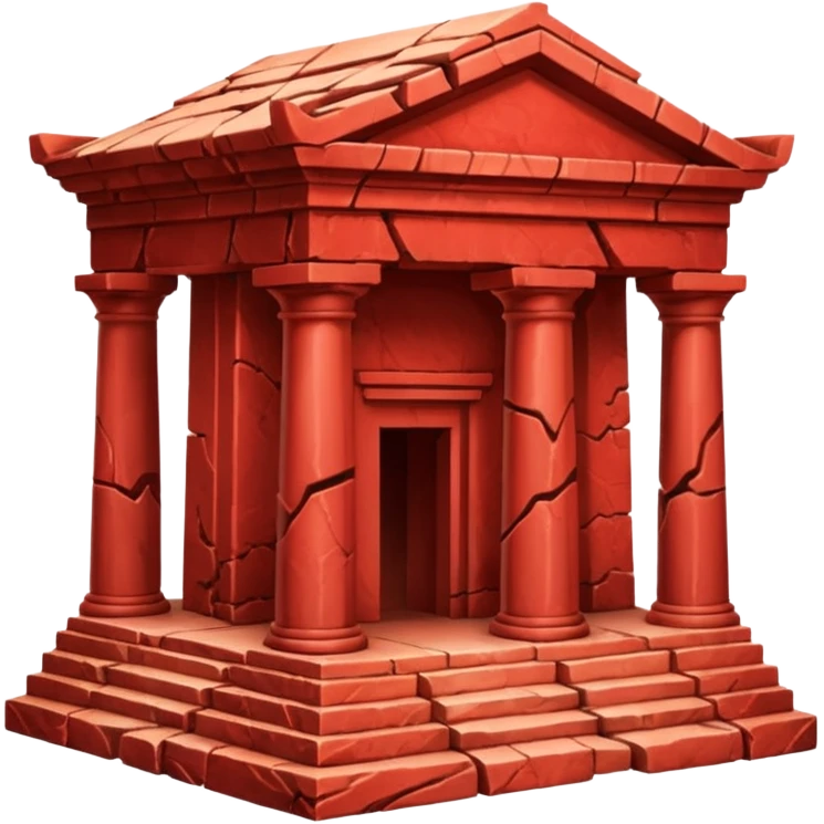 Cracked Temple red emoji