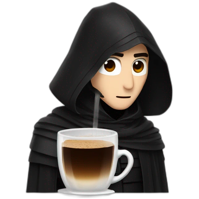 kylo ren drink coffe emoji