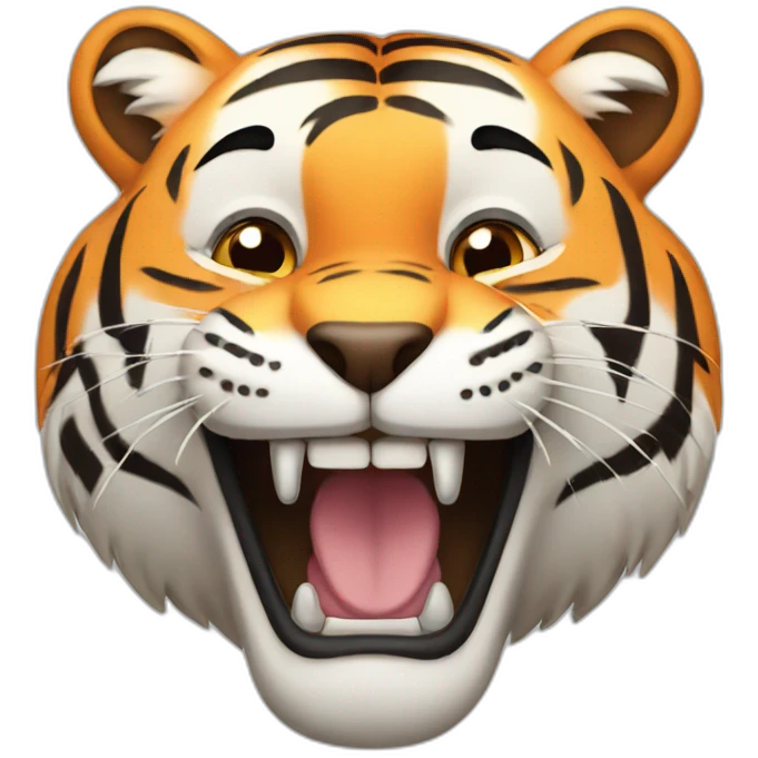 Smiling tiger emoji